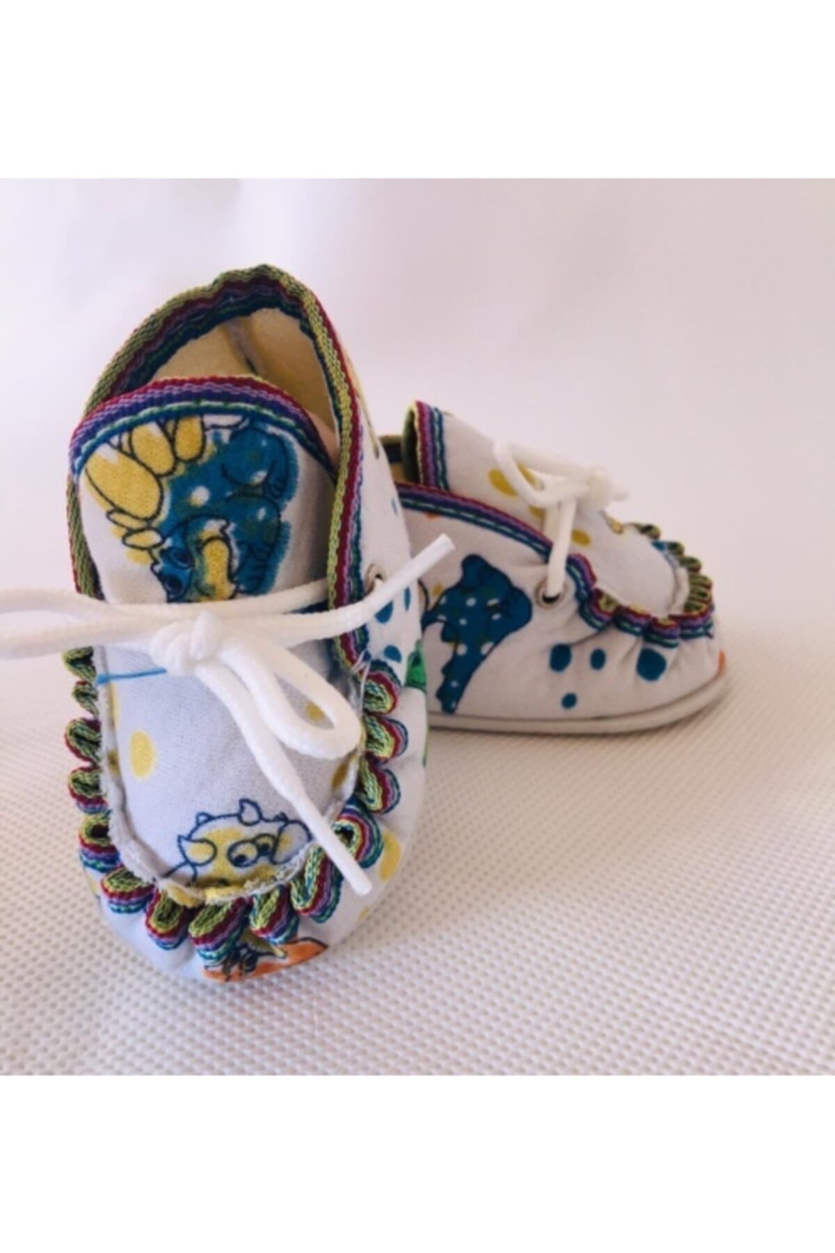 Unisex Beyaz İlk Adım Bebe Panduf