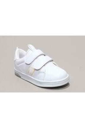 Beyaz - Unısex Işıklı Çocuk Spor Ayakkabı 000204