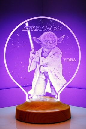 Star Wars Hediyesi Yoda 3 Boyutlu Led Lamba SL_B1326