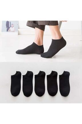 Unisex Yazlık Patik Çorap 5 'li Siyah BGK-123699