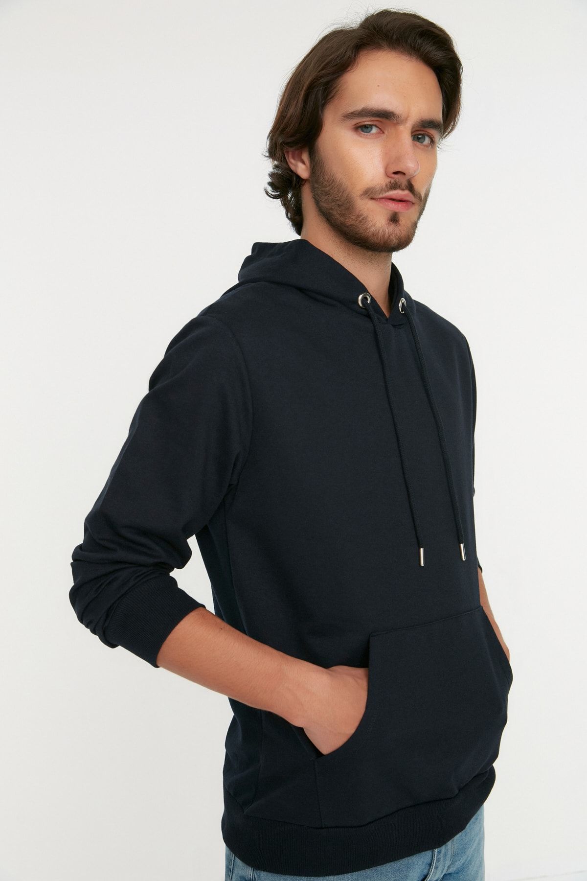 Trendyol Collection Sweatshirt Dunkelblau Regular Fit
