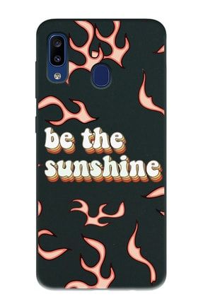 Samsung A20 - A30 Uyumlu Be The Sunshine Tasarımlı Siyah Lansman Telefon Kılıfı smsga20amz-lns-027