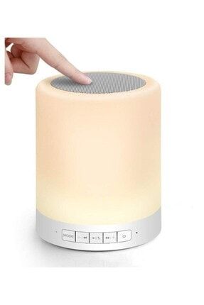 Gece Lambası Dokunmatik Lamba Renkli Led Işık Bluetooth Hoparlör Usb Şarj Kablosuz Speaker DOKUNMATİKLAMBA