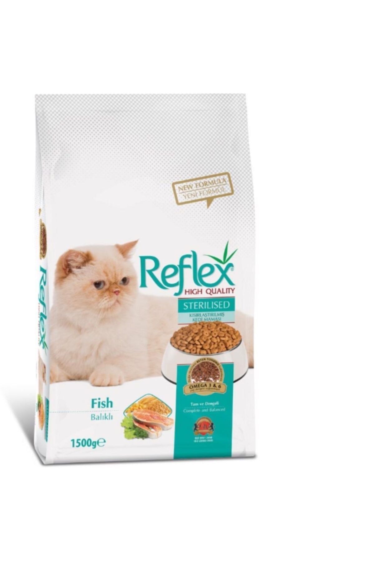 Reflex Somonlu Kısırlaştırılmış Kedi Maması 1.5 Kg Alüminyum Kilitli Paket
