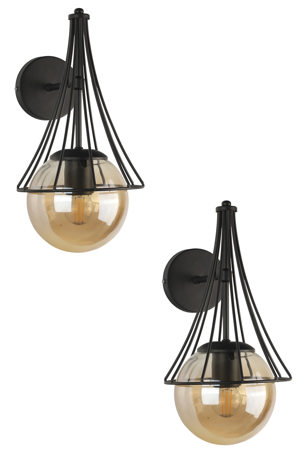 Lapis Wall Light Black Honey Glop Glass