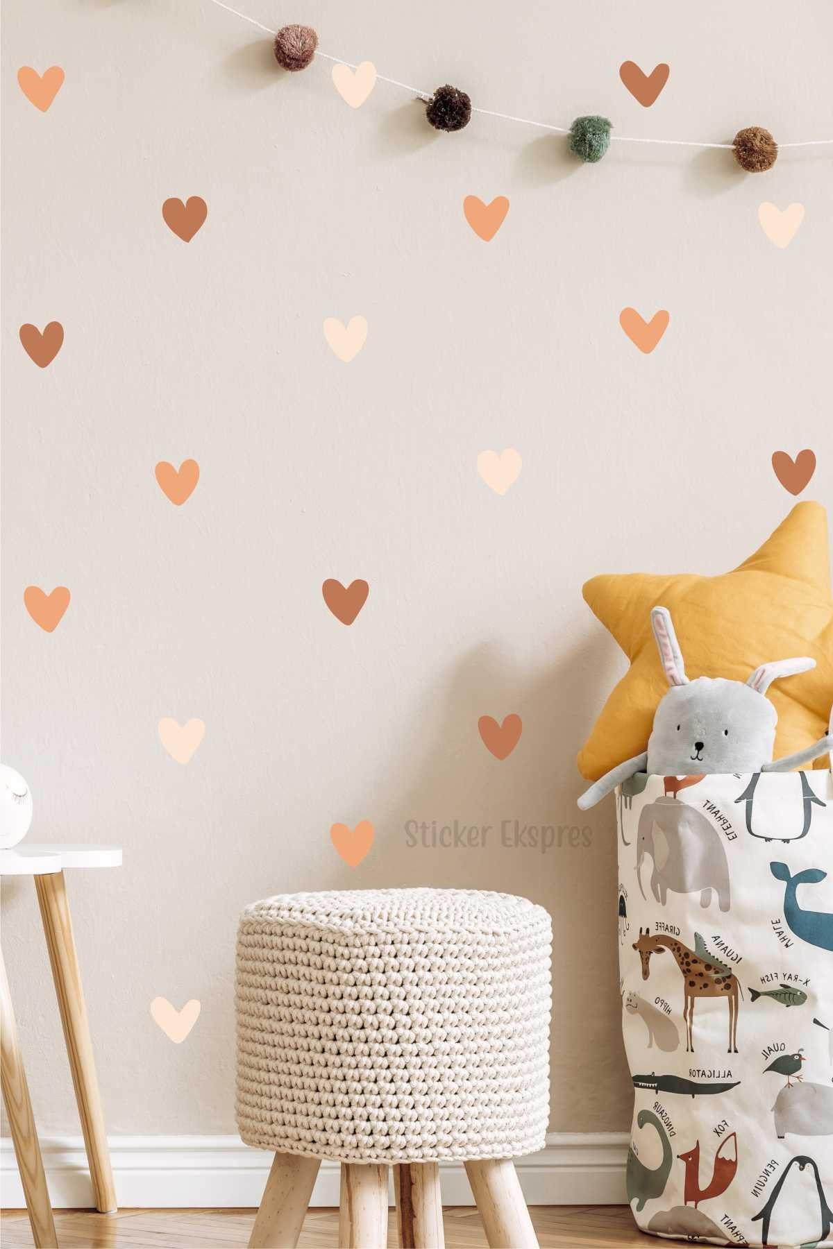 Heart top wall stickers