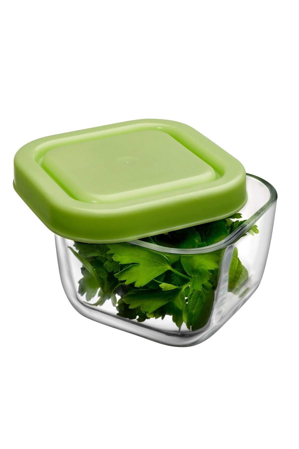 Paşabahçe-4-Piece Storage Container - Green Lid P53223Y 2