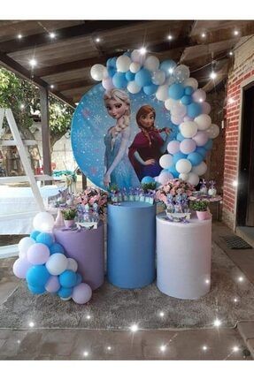 50 Adet Balon Mavi Beyaz Lila Elsa Karlar Prensesi Konsept Doğum Günü 2022 Elsa2022m