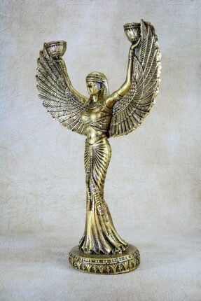 Antik Mısır Tanrıçası Isis Şamdan Bronz Heykel Biblo isis2