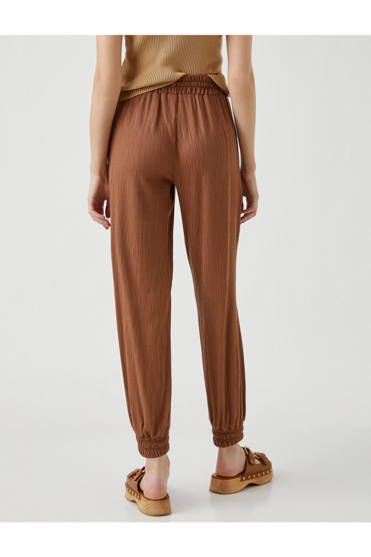 Koton-Pantaloni de jogger cu talie elastică pentru femei 2sak40038cw 3