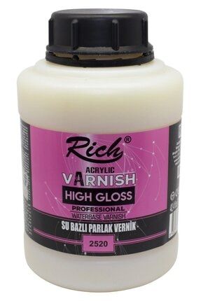 Acrylic Varnish High Gloss Professional Water -based Varnish Su Bazlı Parlak Vernik 1250 Cc 1250-2520