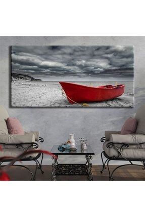 Kırmızı Tekne Dekoratif Kanvas Tablo - Voov1730 VOOV1730