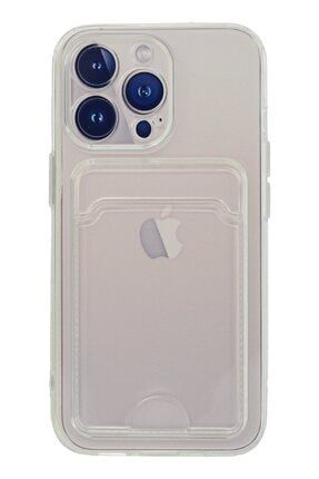 Iphone 13 Pro Uyumlu Kamera Korumalı Şeffaf Kartlıklı Card Case cardcase13pro