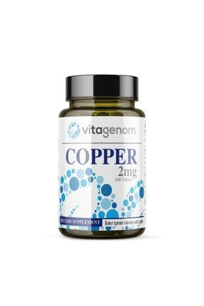Copper / Bakır 2 Mg 100 Tablet Bakır Içeren Takviye Edici Gıda Bakır / Copper VITKA01
