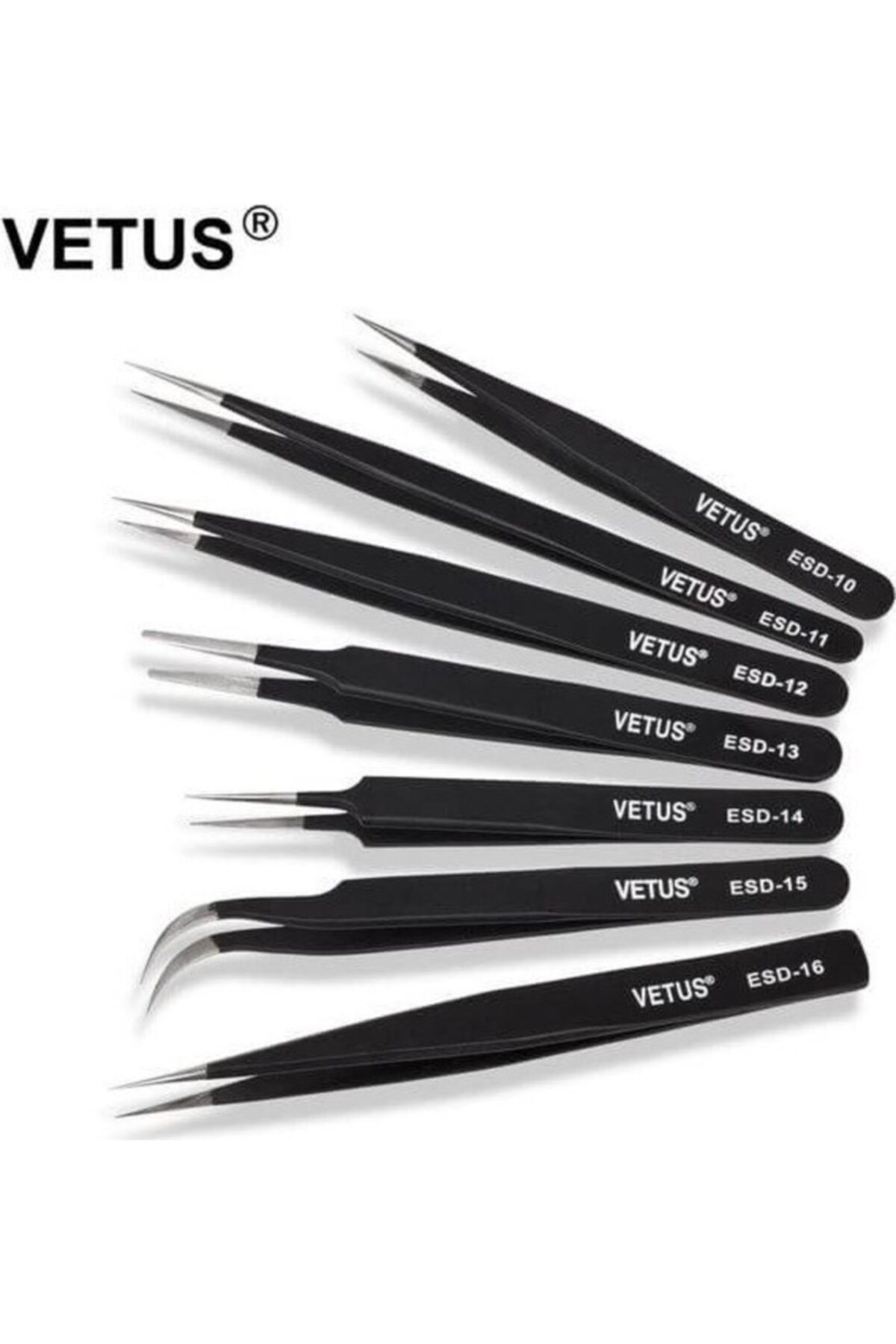 WOZLO Vetus Hassas Elektronik Cımbız Seti Antistatik Çelik Tweezer Set ZO9915