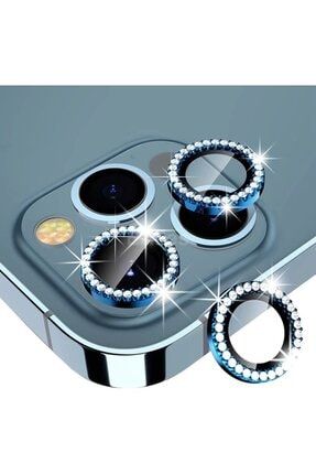 Iphone 13 Pro Max Uyumlu Parlak Taşlı Kamera Lens Koruyucu TLFNCYZ7965