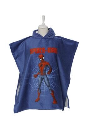 Spiderman Web Disney Lisanslı Kadife Çocuk Panço 4/9 Yaş PR-12687214