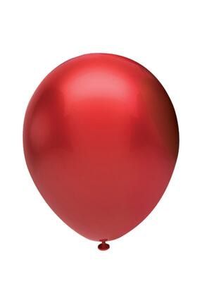 10 Adet Kırmızı Metalik Balon Helyum Uyumlu Balon 12 Inç 10 Adet Kirmizi Metalik Balon