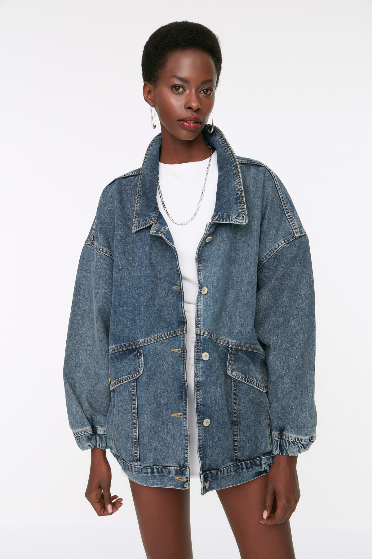 Trendyol Collection Jacke - Blau - Regular Fit