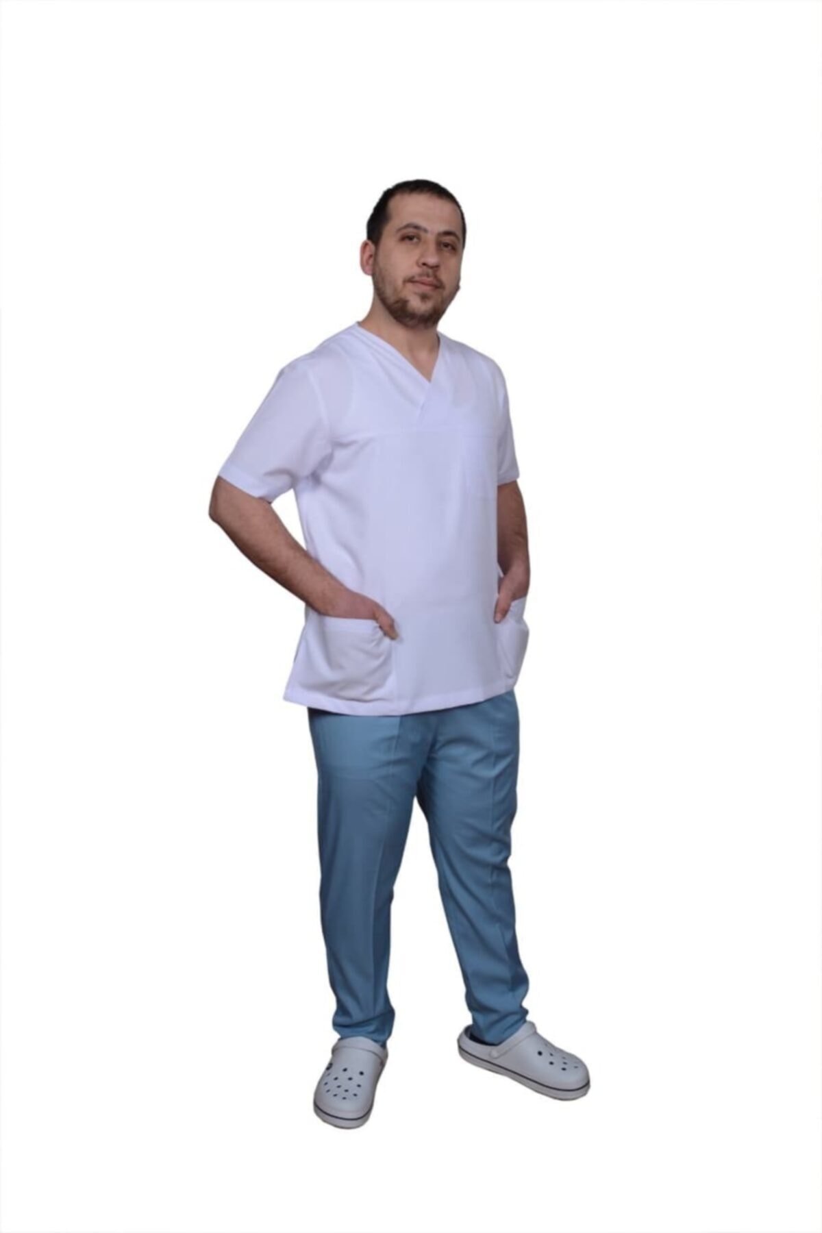 White Envelope Collar Top Alpaca