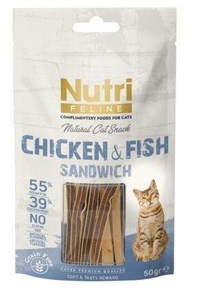 Natural Cat Snack Chicken Ve Fish Sandvich Mini 50 Hr Tamamlayıcı Kedi Maması dop7178211igo