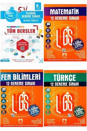 Lgs 8. Sınıf Genel Deneme + Mozaik Yayınları Türkçe+ Fen + Matematik Deneme Seti 9786257865210HLY