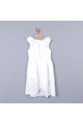 Kız Çocuk Beyaz Nare Elbise mnvs76005