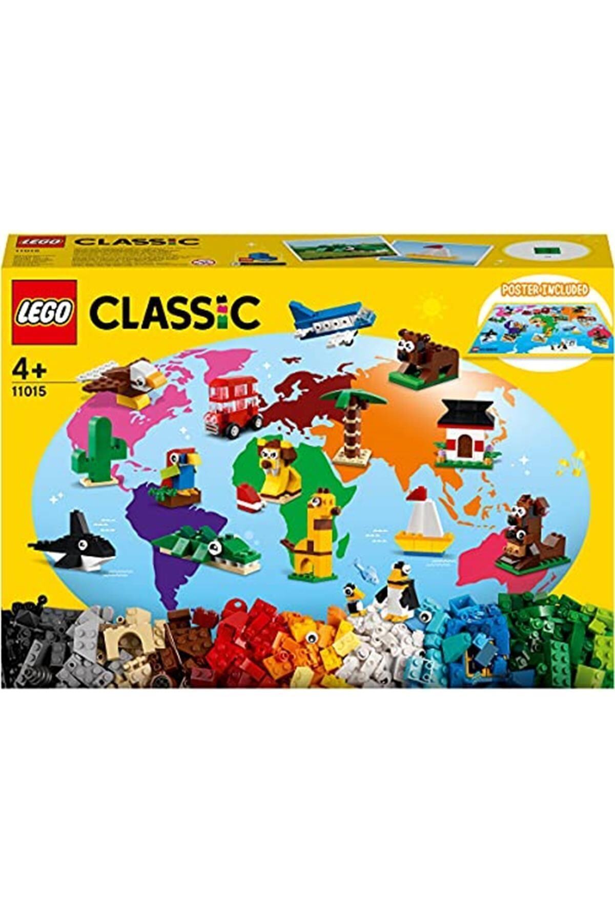 LEGO Classic Dünya Turu 11015 - Yaratıcı Çocuklar Için Simgeleşmiş Hayvan Oyuncakları Içeren fotoğrafı 2 (önizleme)