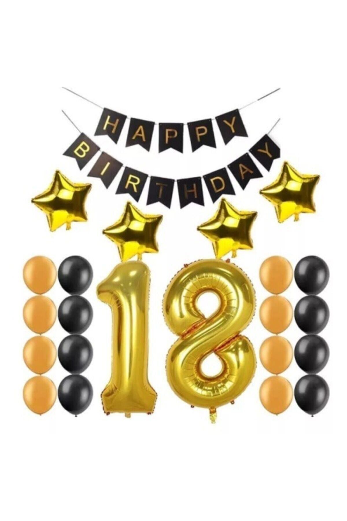 Gold 18 balloons top