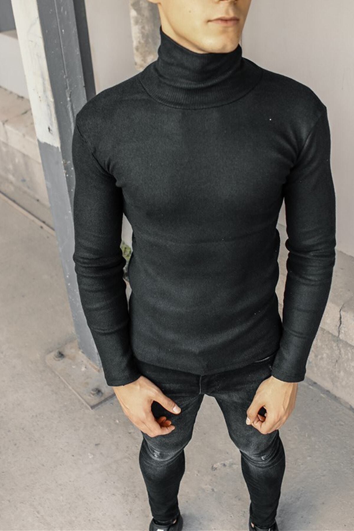Black turtleneck mens zara sales