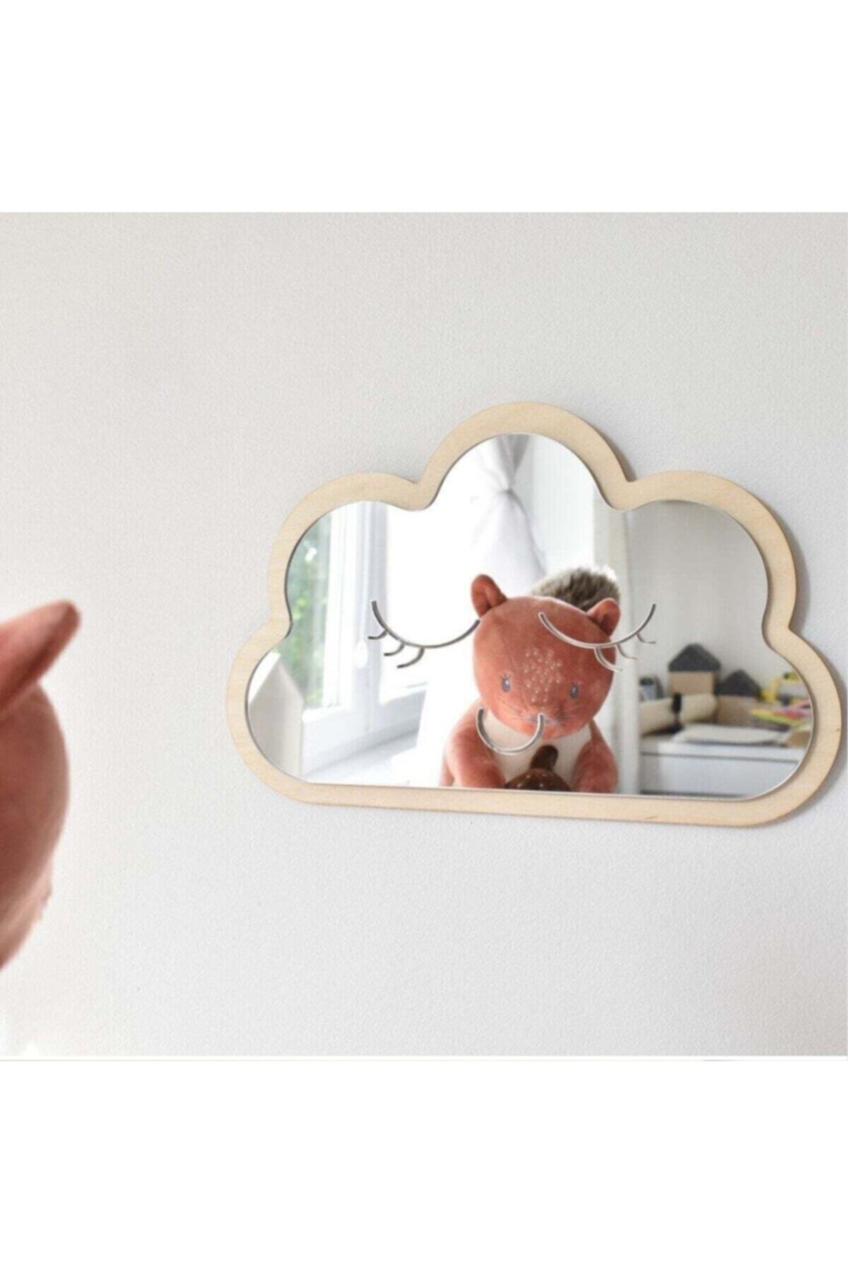 G ZEM SHOP Cloud Mirror Kids Room Decor Safe Unbreakable Mirror