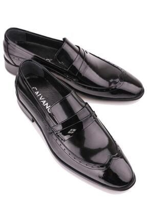 Hakiki Deri Siyah Rugan Erkek Klasik Ayakkabı MT5544