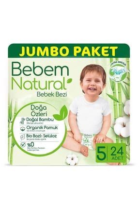 Bebem Bebek Bezi Natural Jumbo Pk Beden:5 (11-18kg) Junior 24 Adet 000000000005063302