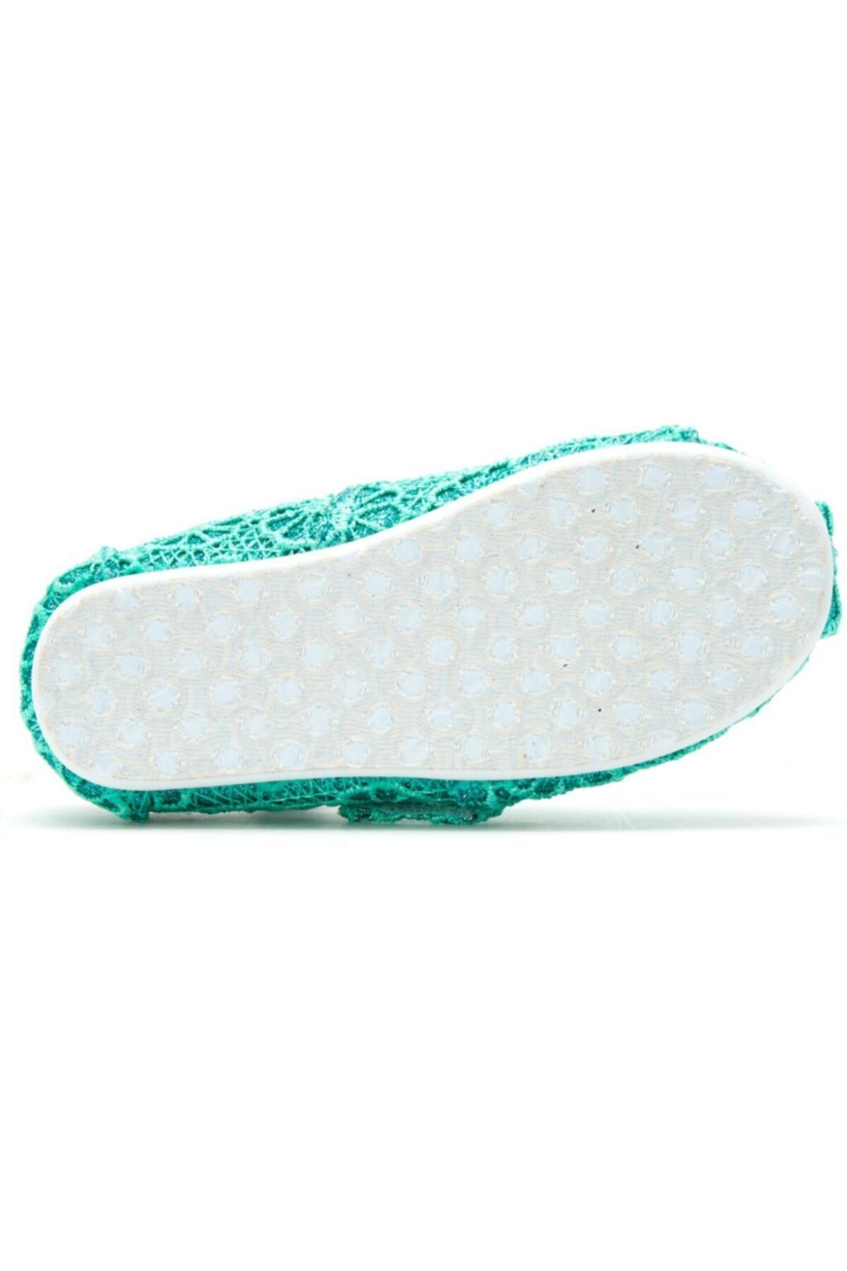 Miami Beach Mint Crochet Glitter Tiny Classics Kids, Kız Çocuk Yeşil Espadril Sandalet