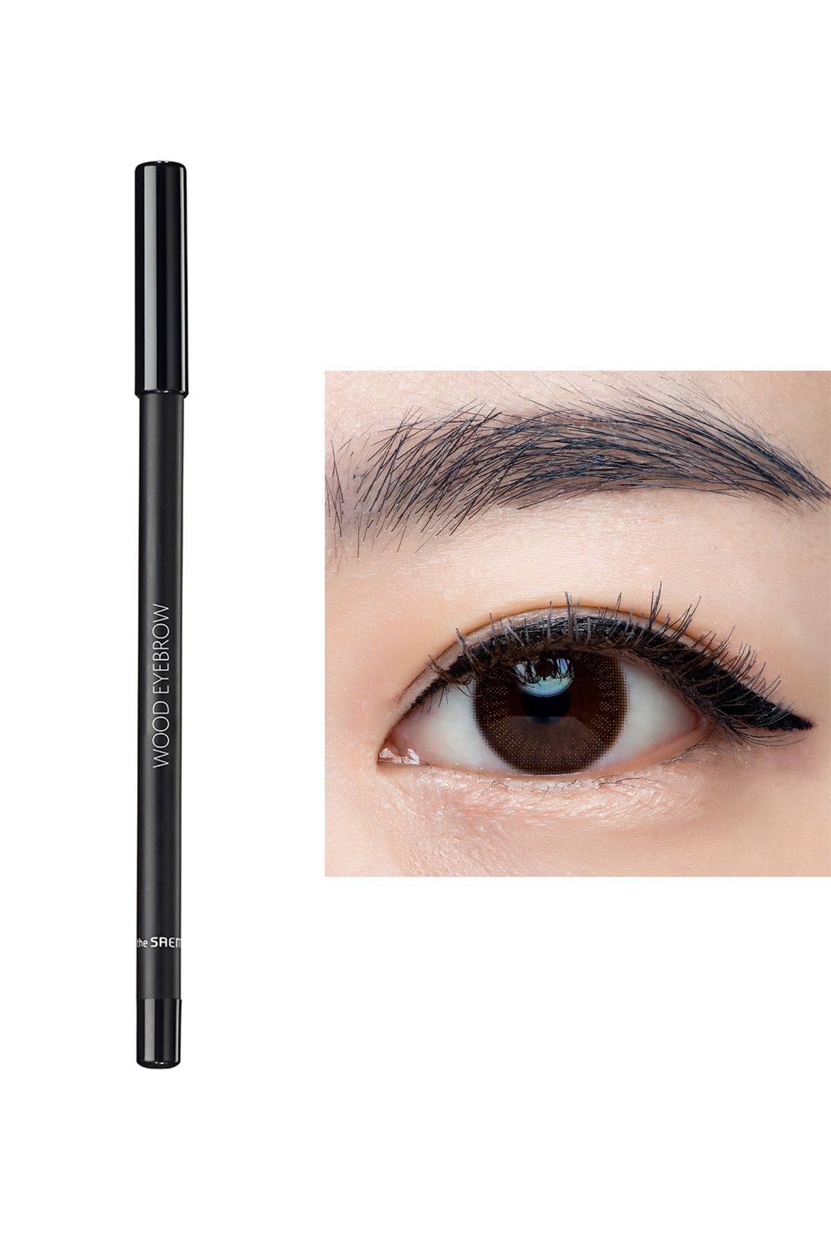 THE SAEM Doğal Görünüm Sunan Kaş Kalemi - Saemmul Wood Eyebrow - Black (VİONİNE)