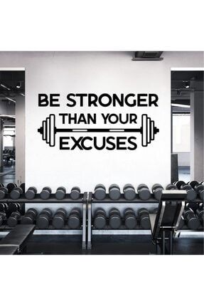 Gym Fitness Duvar Yazısı 4 (be Stranger Than Your Excuses) Sticker FTN16