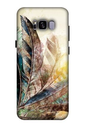 Samsung Galaxy S8 Plus Kılıf Baskılı Renkli Tüyler Desenli A++ Silikon - Renklituyler Samsung S8 Plus Kılıf Zpx-Es-0403