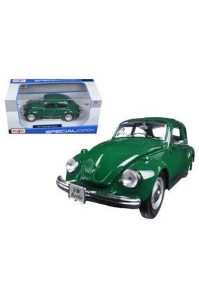 Volkswagen Beetle 1/24 Yeşil Model Araba TYC00359372333