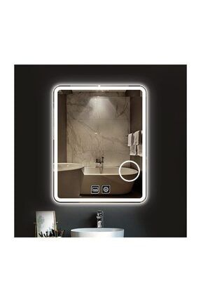 75x105 Cm Makyaj Aynalı Dokunmatik Tuşlu Buğu Yapmayan Ledli Banyo Aynası EVRST0118
