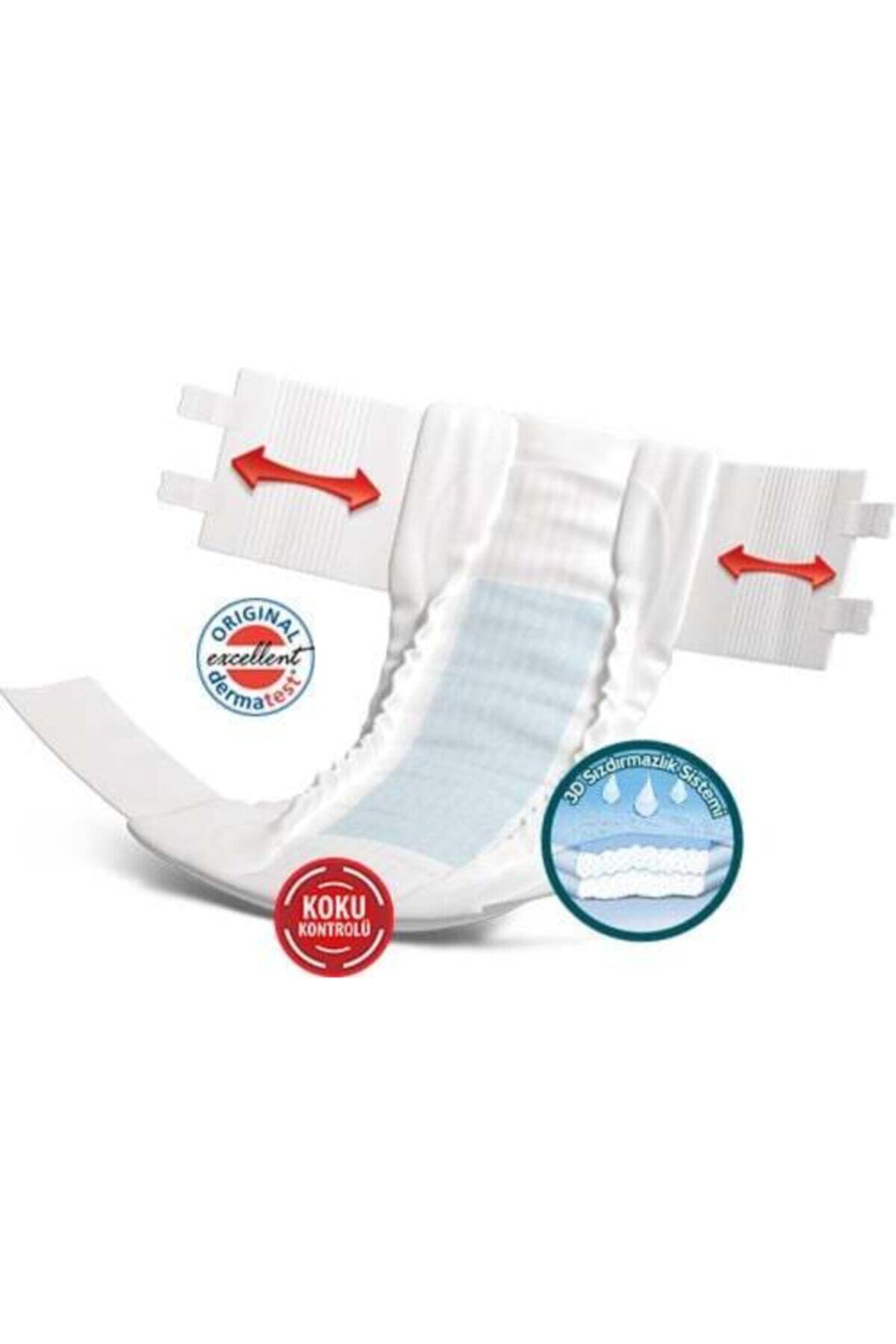Joly-Adult Patient Diapers with Flexible Waistband Medium 30 Pieces 2 Packs 60 Pieces 4