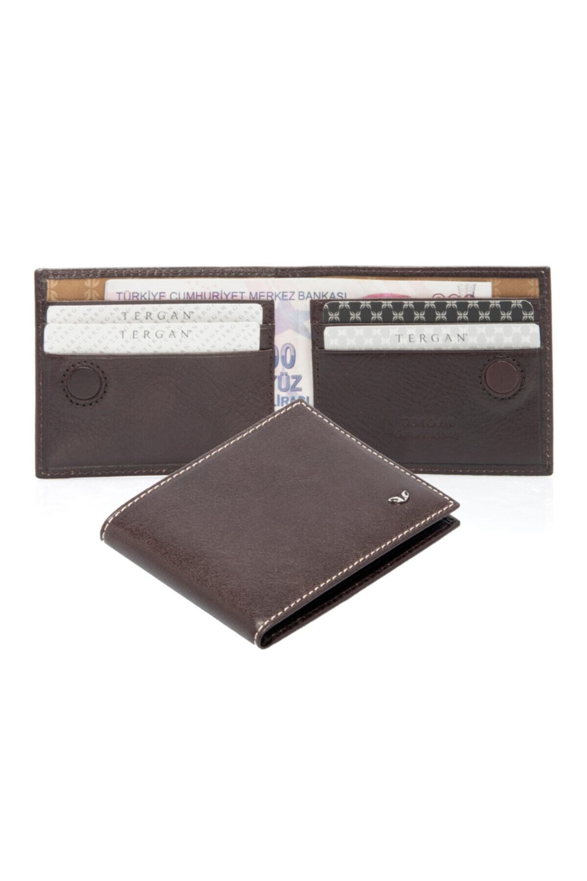 Tergan-Brown Leather Men's Wallet 01519a98 2