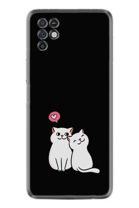 Note 10 Kılıf Silikon Desen Özel Seri Love Cats 1690 infinote106go12