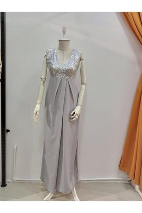 Kadın Göğsü Pul Payet Işlemeli Elbise Hd164