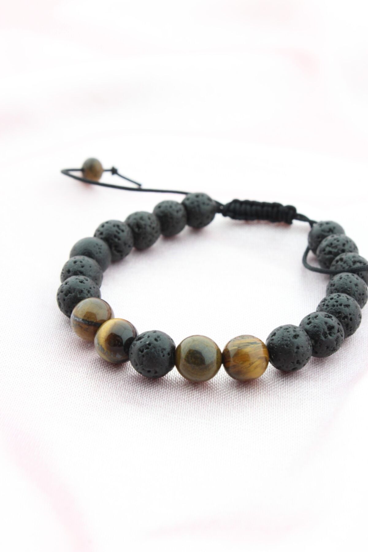 Crystalclem-Tiger Eye Lava Stone Natural Stone Bracelet 2