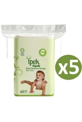 İpek Pamuk Ipek Organik Pamuk Bebek Temizleme Pamuğu 60'lı X 5 Adet