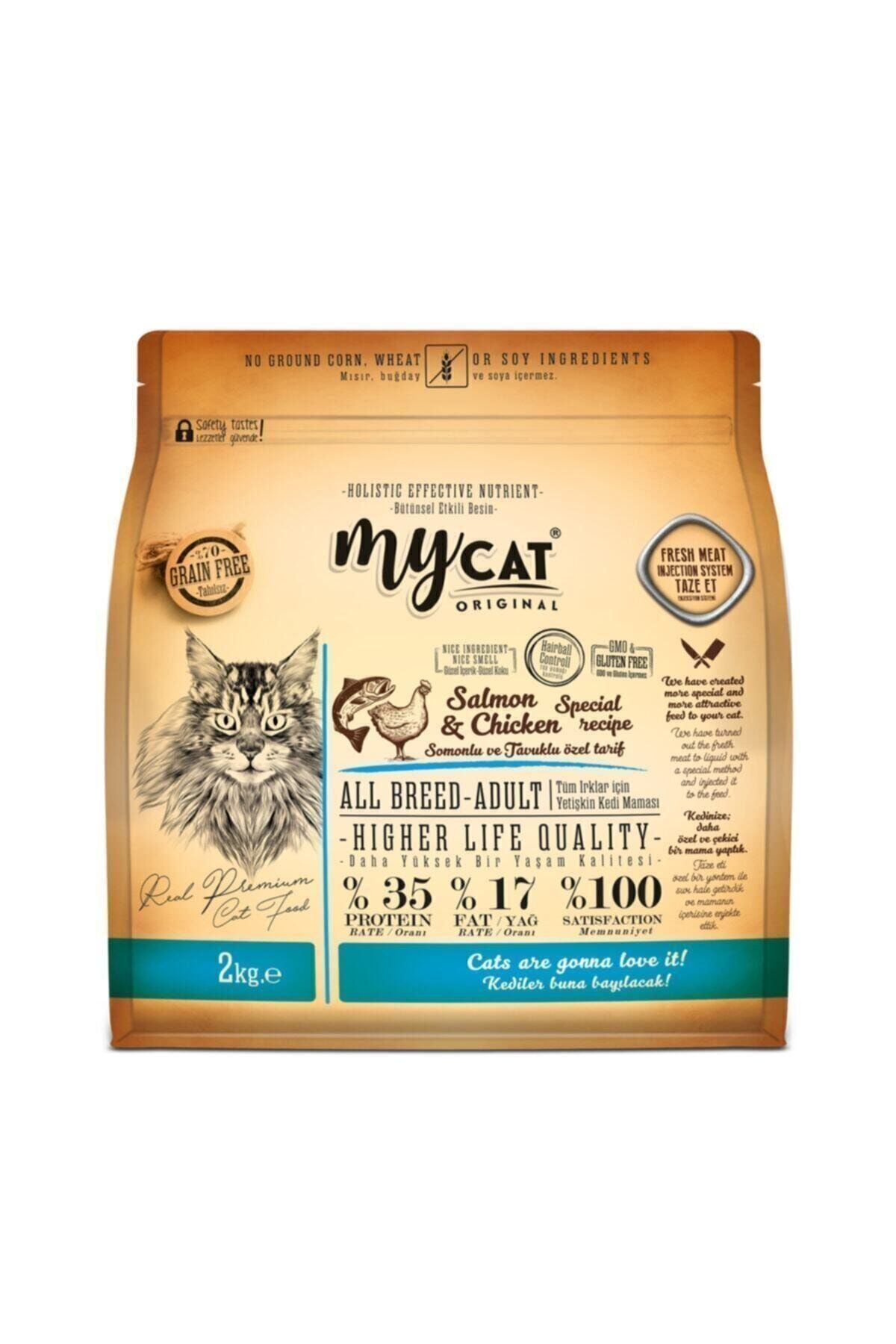 perpak My Cat Mycat Original Tahılsız Somonlu Tavuklu Kedi Maması 2 Kg