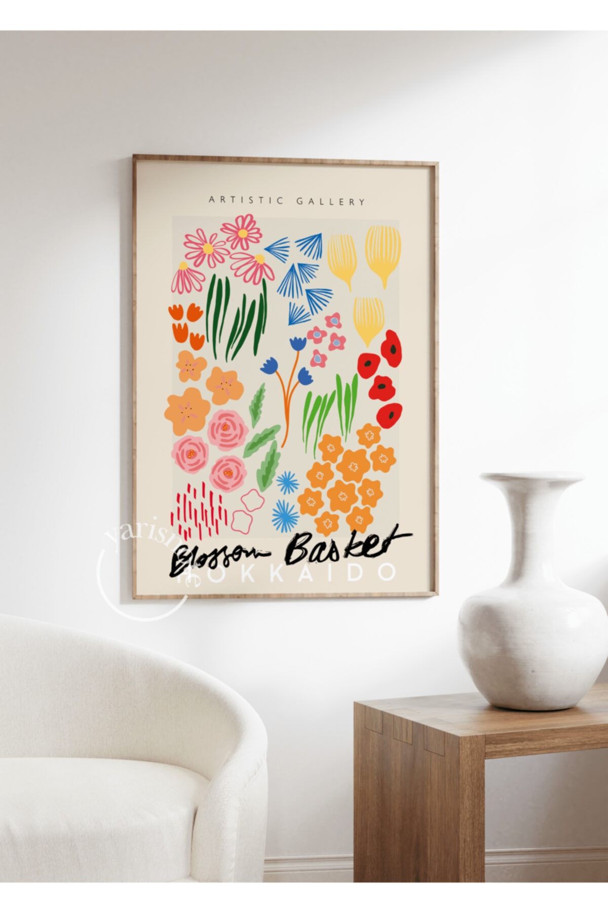 Yaris Note Blossom Basket Çerçevesiz Poster