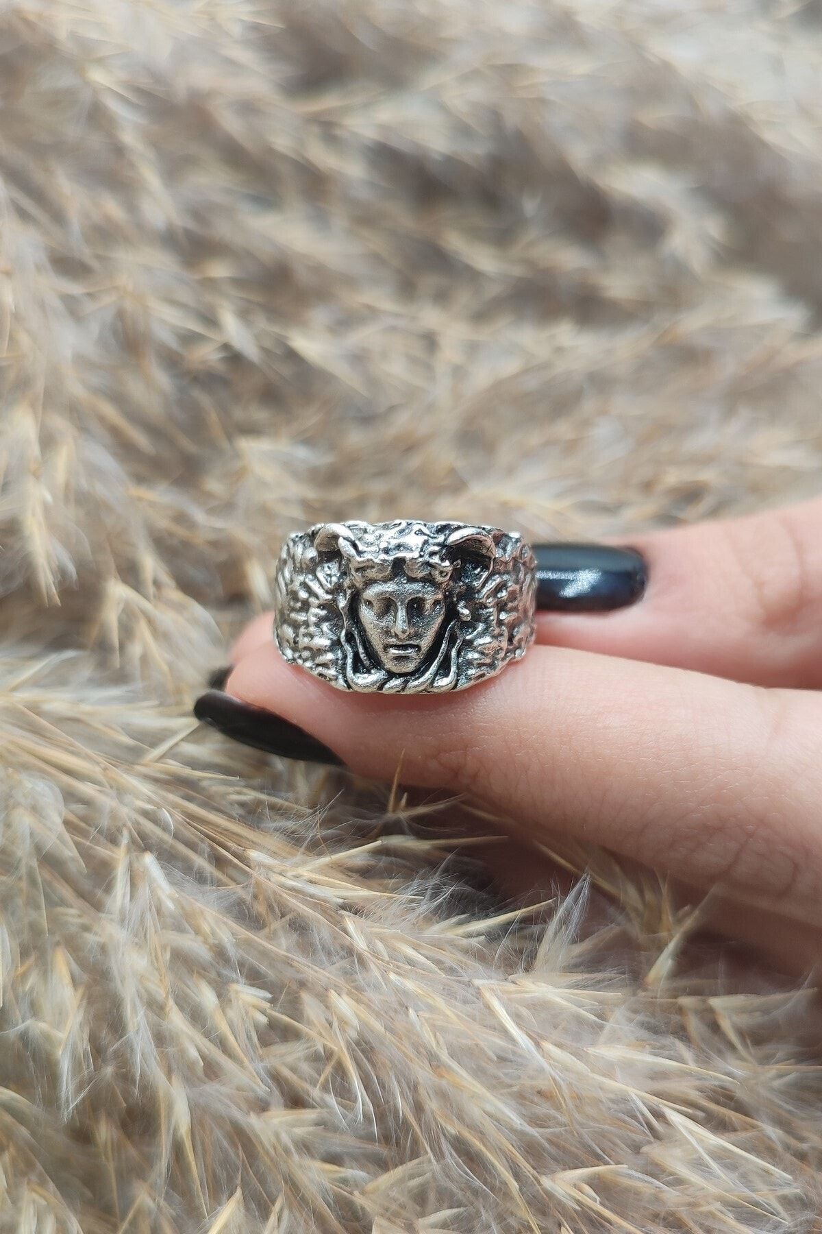 Medusa ring sale silver