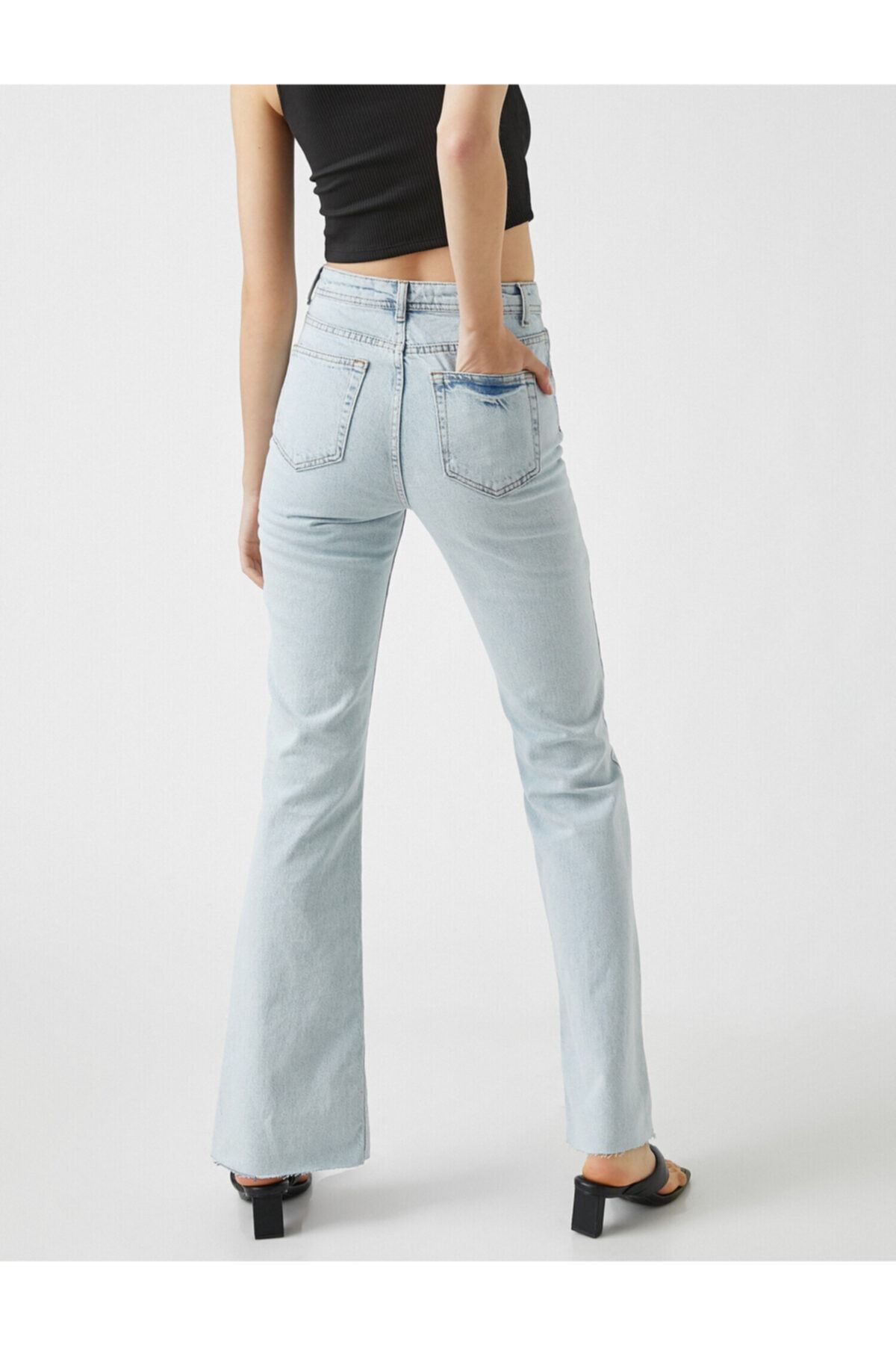 Standart Bel Kot Pantolon - Slim Flare Fit Jean