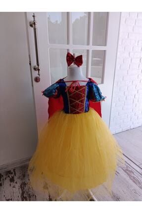 Çocuk Sarı Pamuk Prenses Kostüm Seti 2 -12 Yas Pmk01